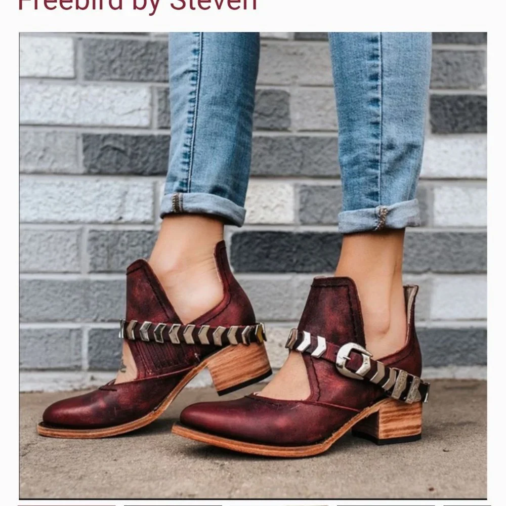 Freebird by Steven ‘Blade’ in Cognac Croc 7 NIB